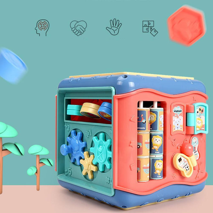 Multi-Functional Six-Sided Montessori Learning Box – Educational Toy