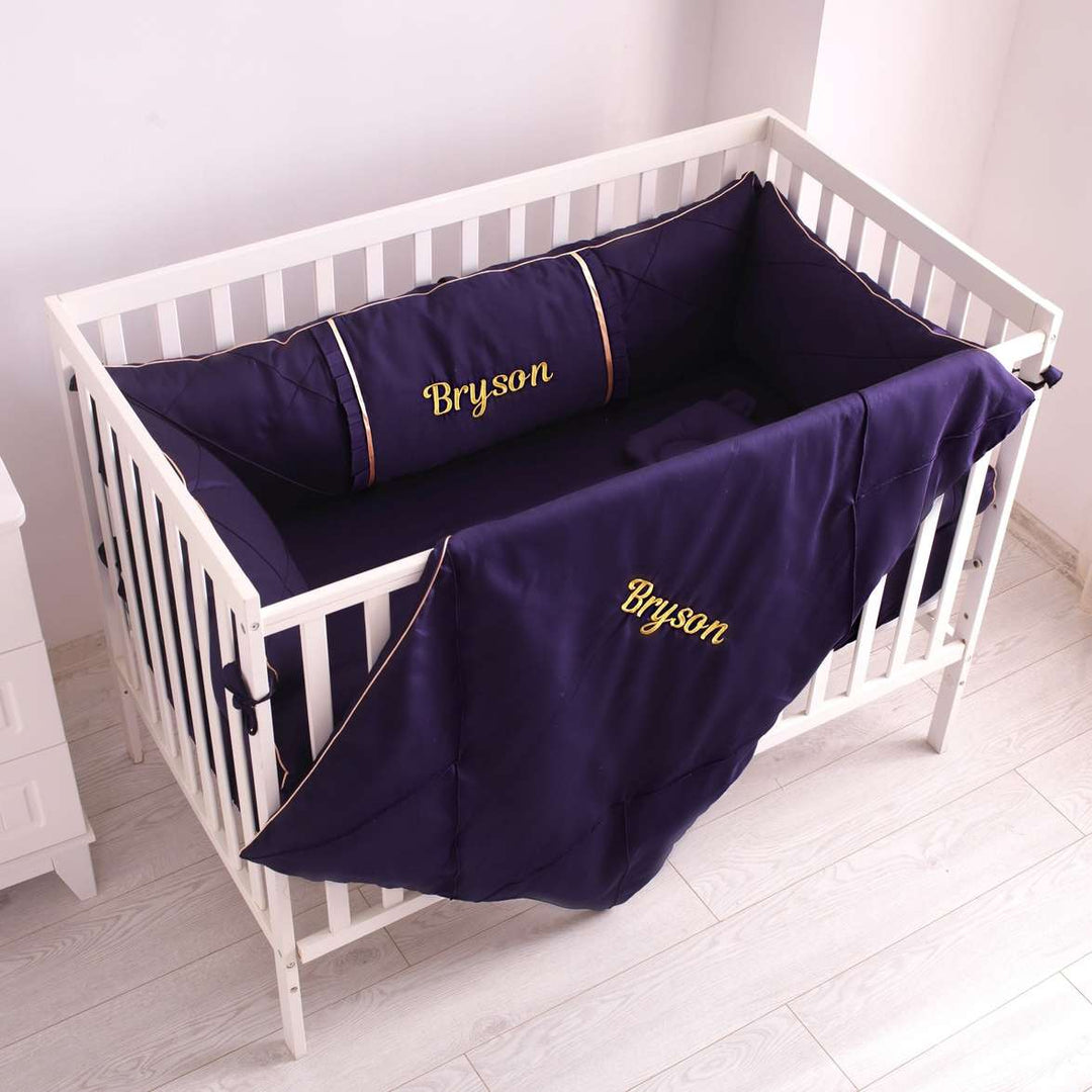 Navy Blue Baby Boy Crib Bedding Set Essentials