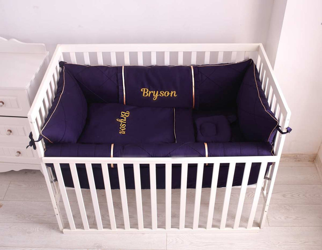 Navy Blue Baby Boy Crib Bedding Set Essentials