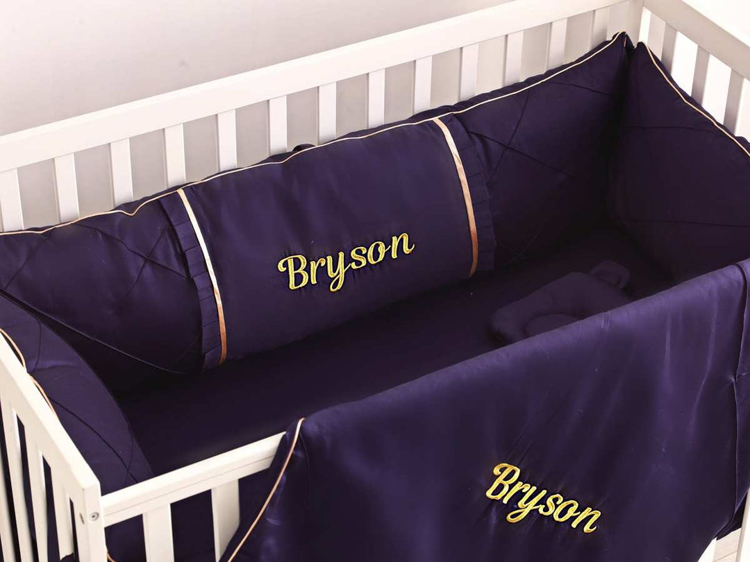 Navy Blue Baby Boy Crib Bedding Set Essentials