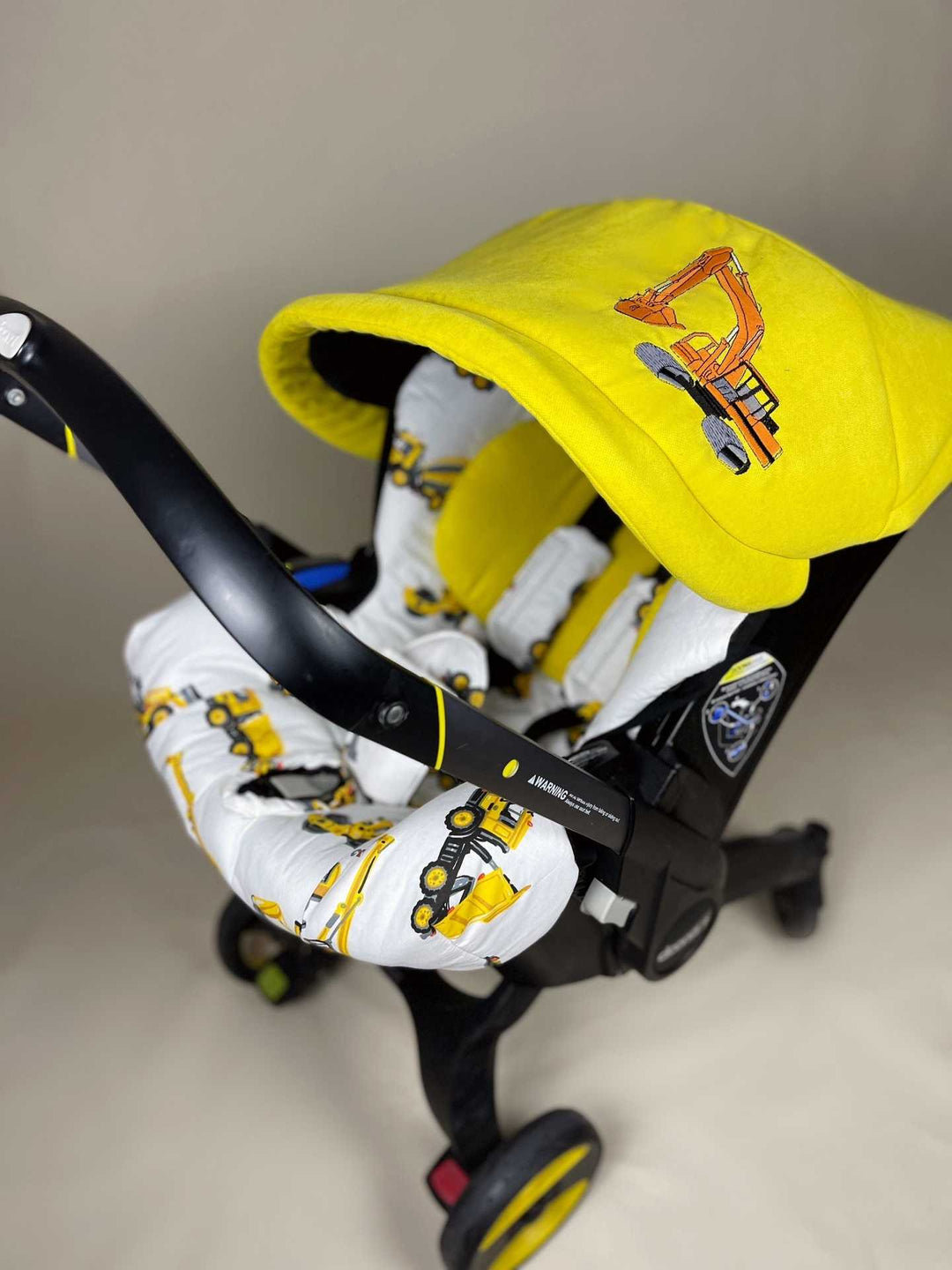 Personalized Baby Boy Construction Car Seat Cover