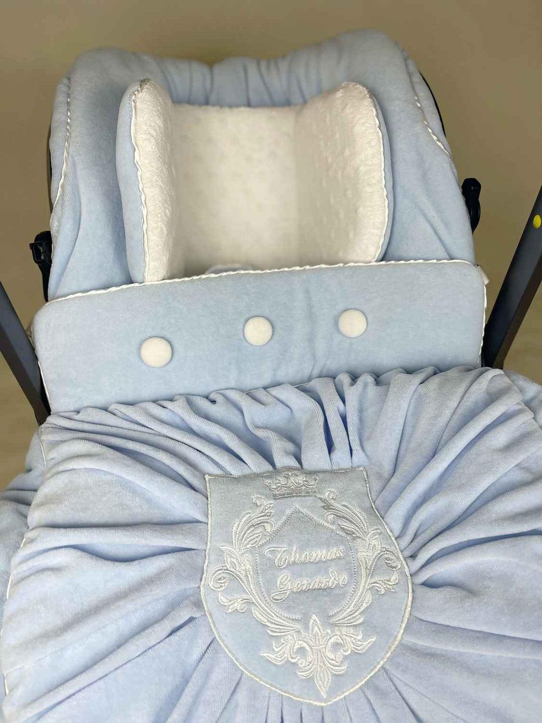 Personalized Baby Car Seat Cover Set – Pastel Comfort