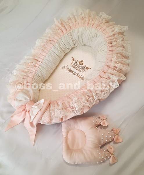 Personalized Baby Nest Co-Sleeper for Girls – Safe & Cozy