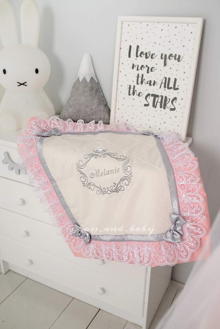 Personalized Pink Baby Girl Bedding Set – Custom Crib