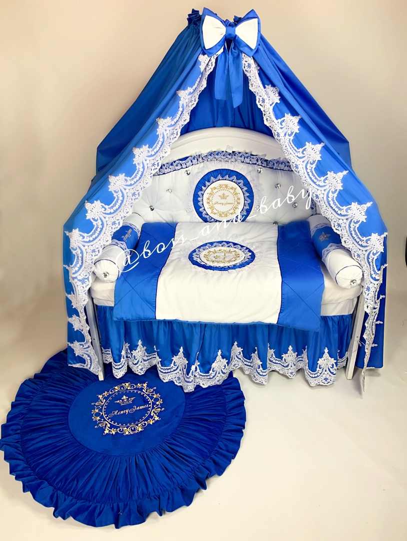 Personalized Royal Blue Play Mat – Custom Kids Rug