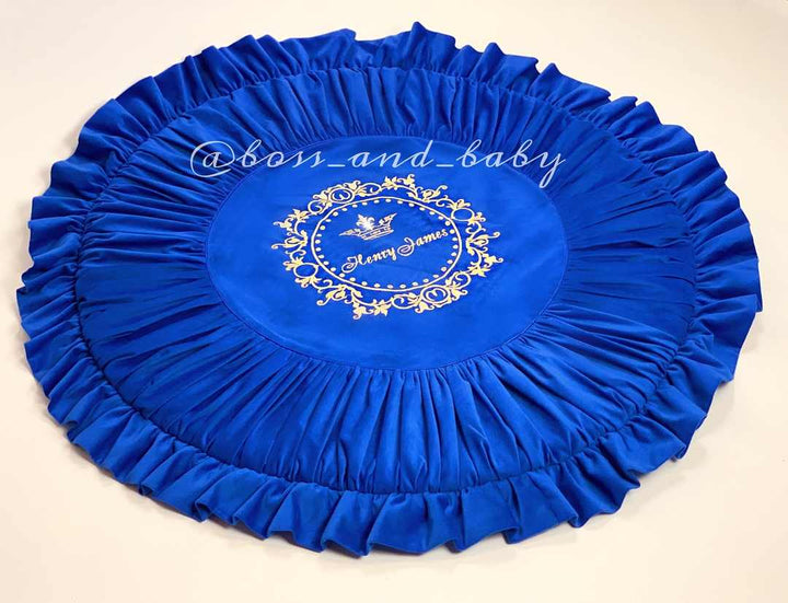 Personalized Royal Blue Play Mat – Custom Kids Rug