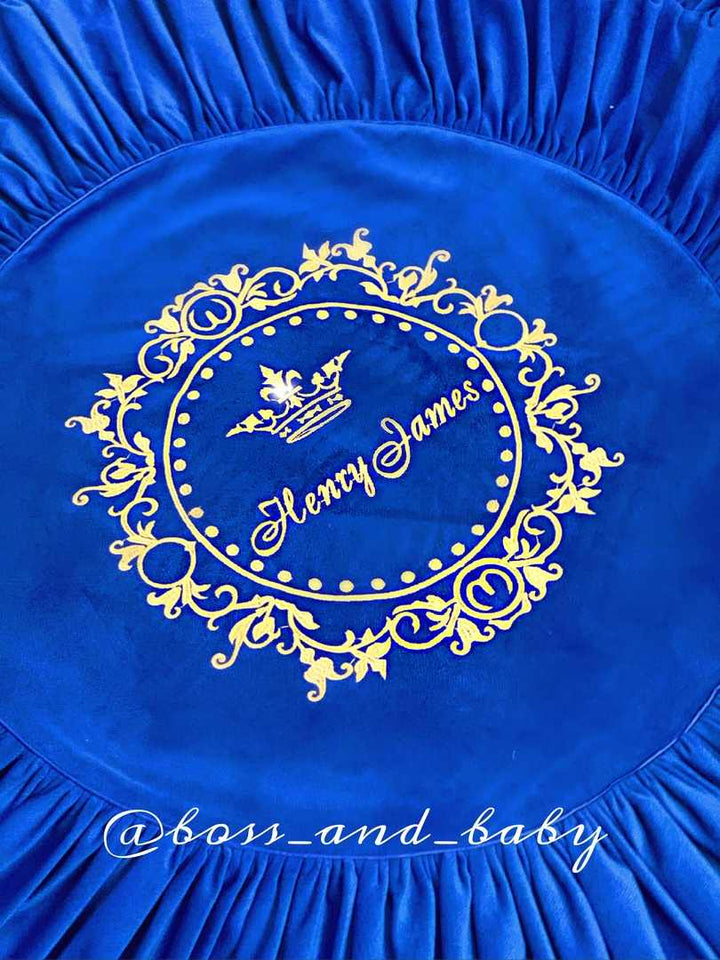 Personalized Royal Blue Play Mat – Custom Kids Rug