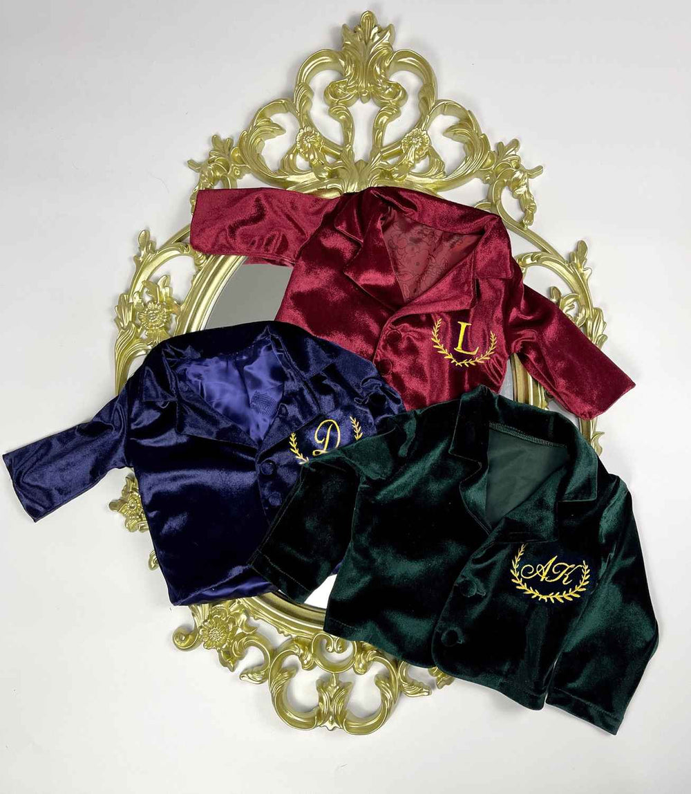 Personalized Velvet Baby Boy Jacket – Formal Outfit
