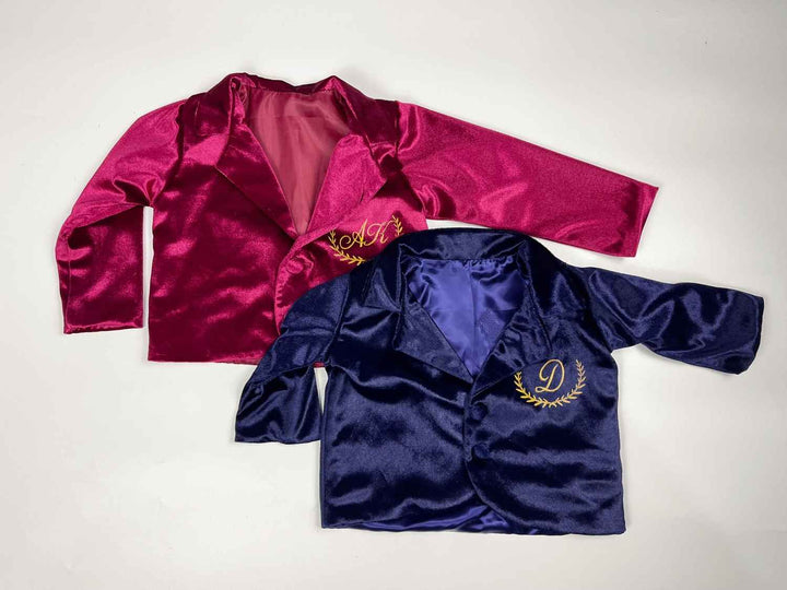 Personalized Velvet Baby Boy Jacket – Formal Outfit