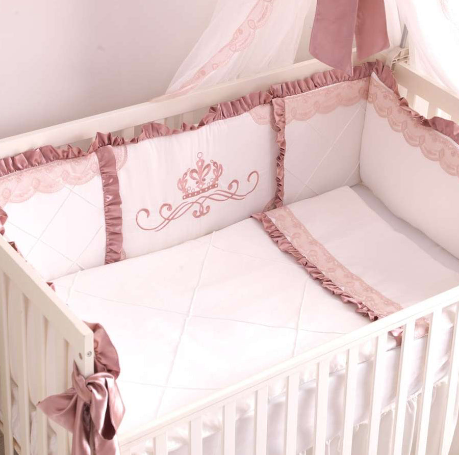  Pink color Crib Bedding Set