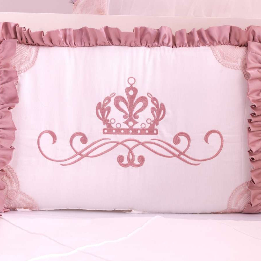  Pink color crib Set Bedding 