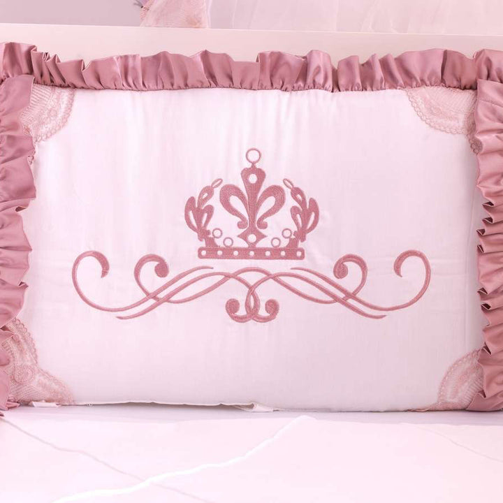  Pink color crib Set Bedding 