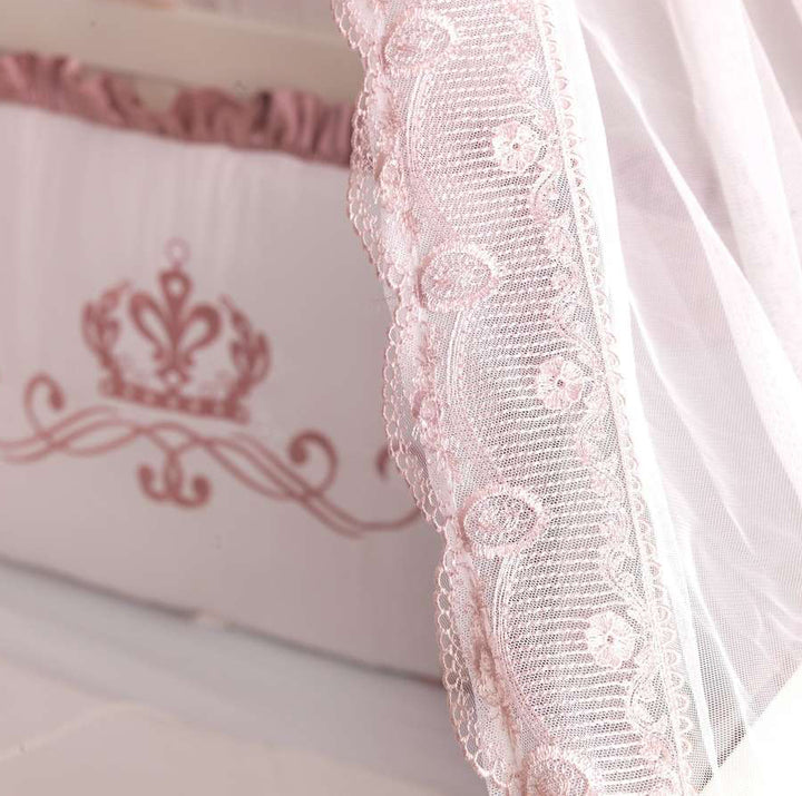  Pink color crib Set Bedding quality 