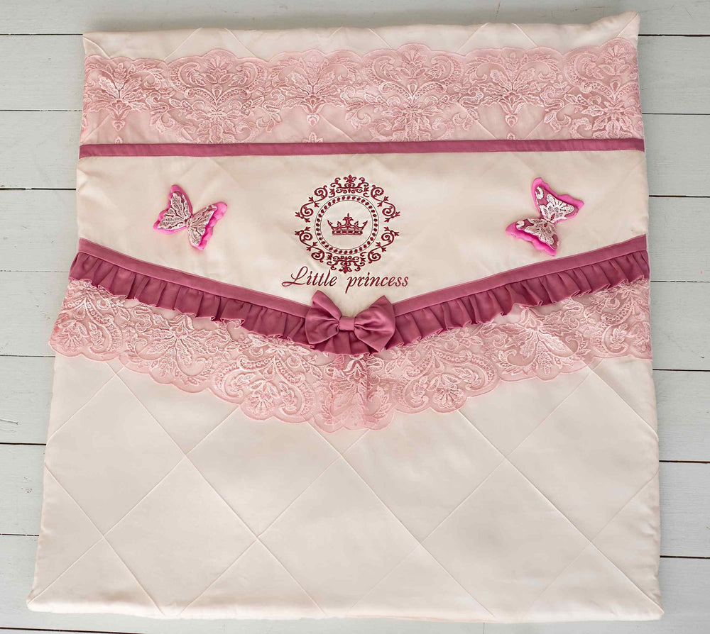 Purple Butterfly Crib Bumper Set for Baby Girls