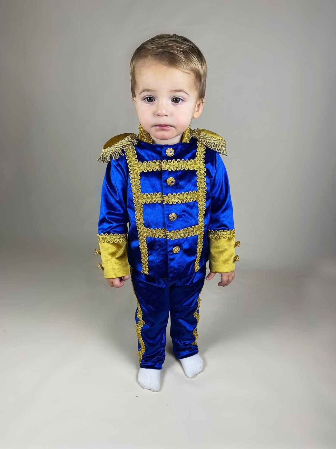 Royal Prince Charming Baby Boy Costume in Gold & Blue