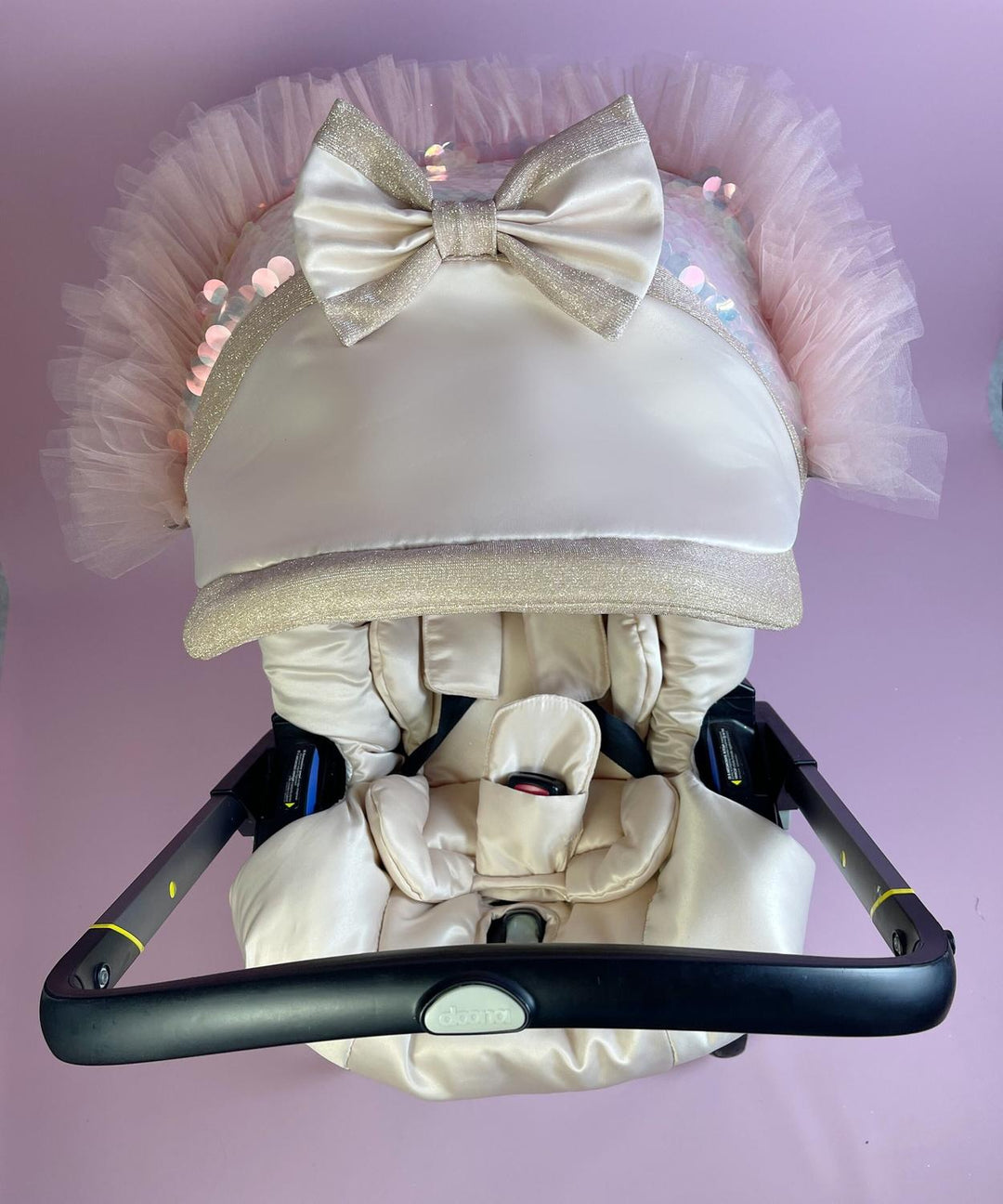 Soft and breathable mermaid-themed stroller seat cover
