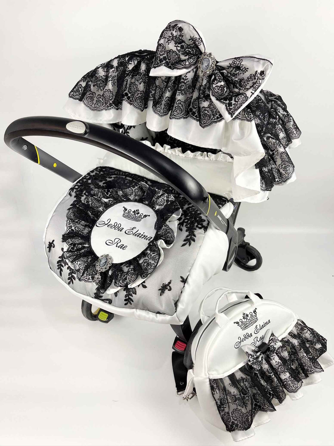 Stylish Baby Girl Car Seat & Stroller Cover – Lace & Ruffles