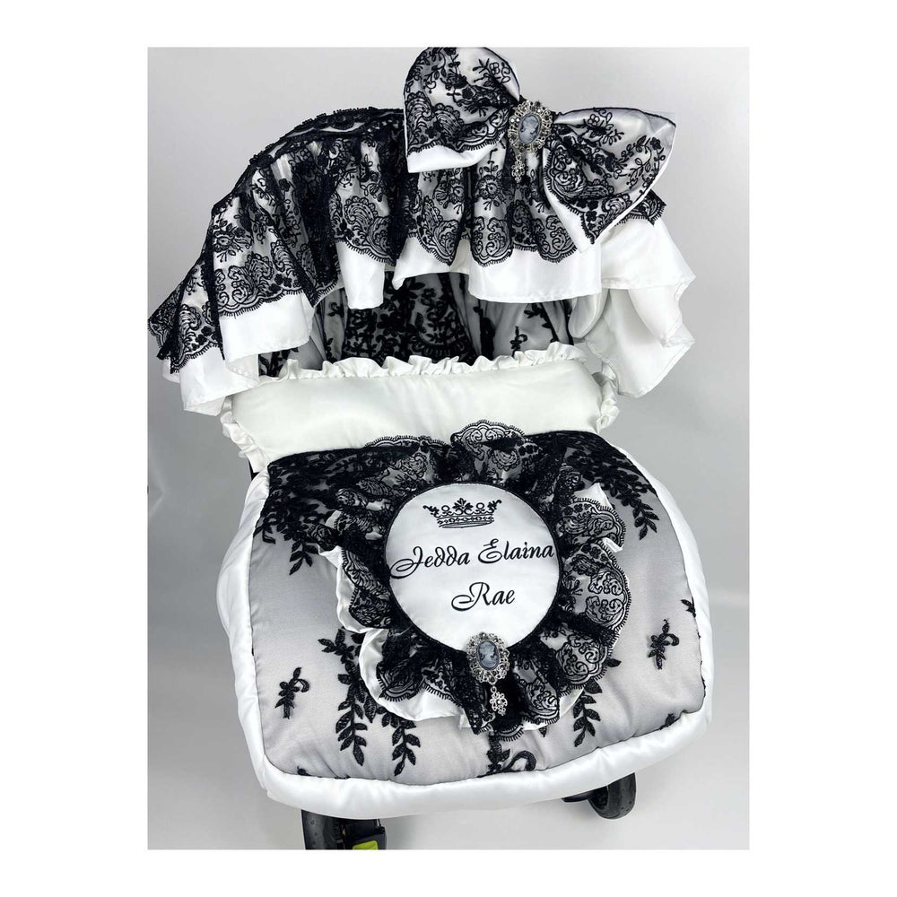 Stylish Baby Girl Car Seat & Stroller Cover – Lace & Ruffles
