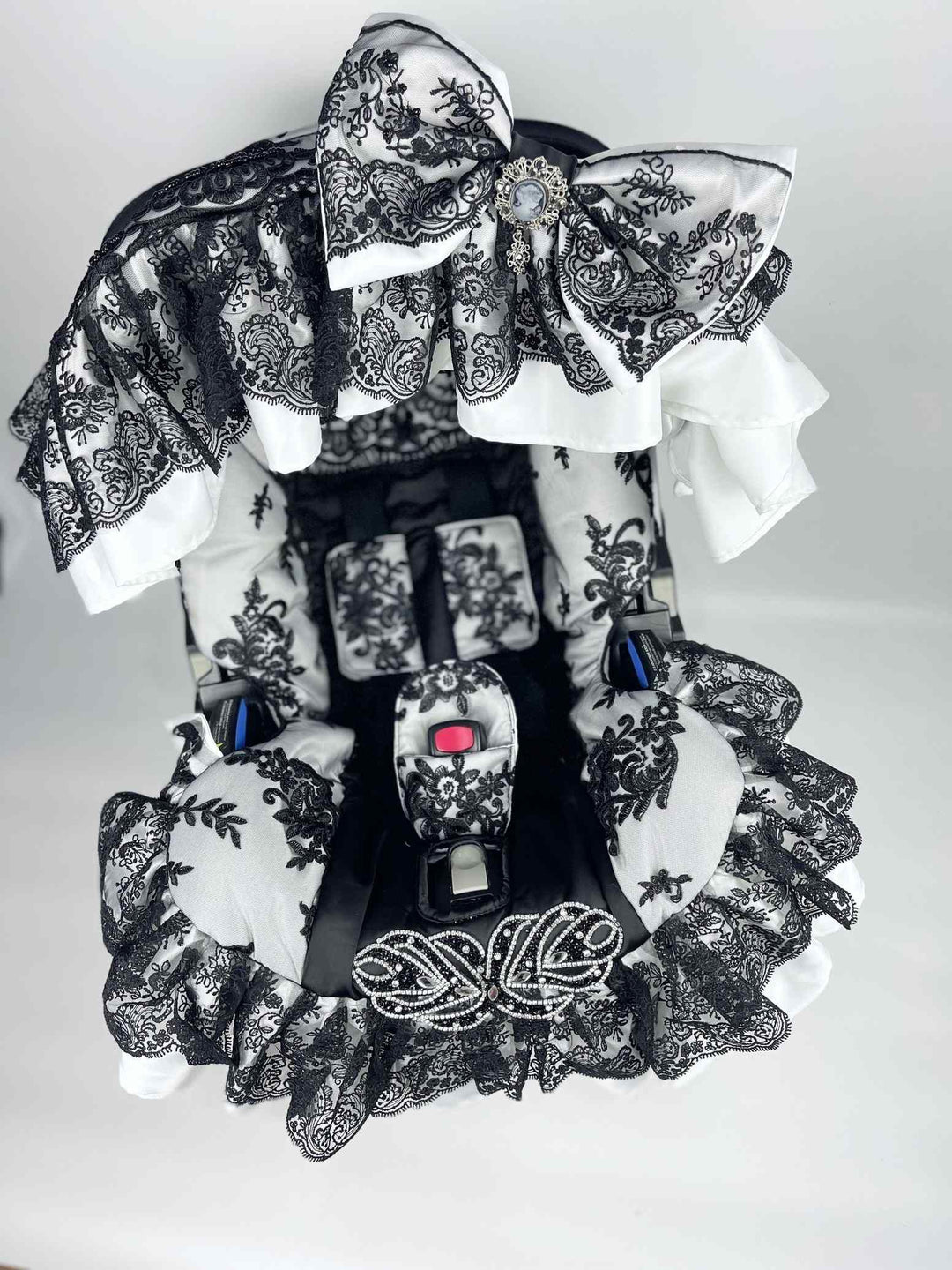 Stylish Baby Girl Car Seat & Stroller Cover – Lace & Ruffles