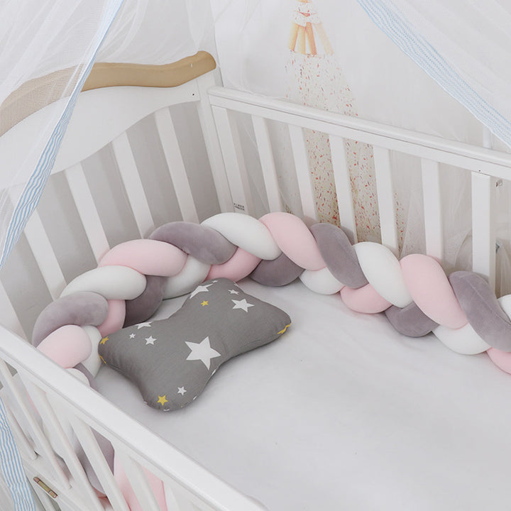 Versatile Baby Braided Crib Bumper Set – Soft & Safe 1