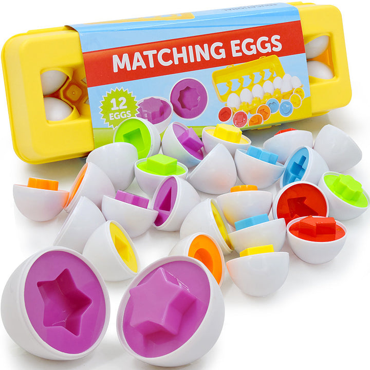 Montessori Egg Shape Matching Sorter - Baby Learning Educational Toy for Kids