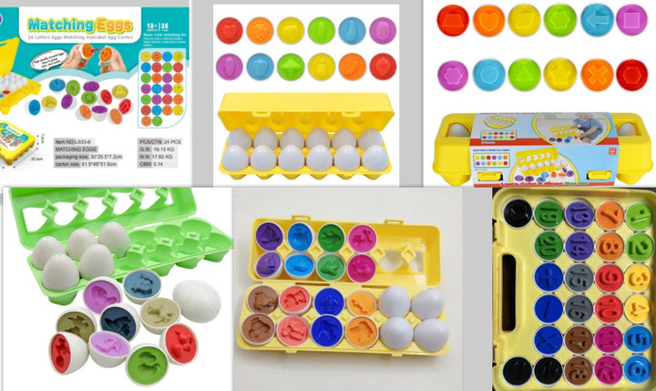 Montessori Egg Shape Matching Sorter - Baby Learning Educational Toy for Kids