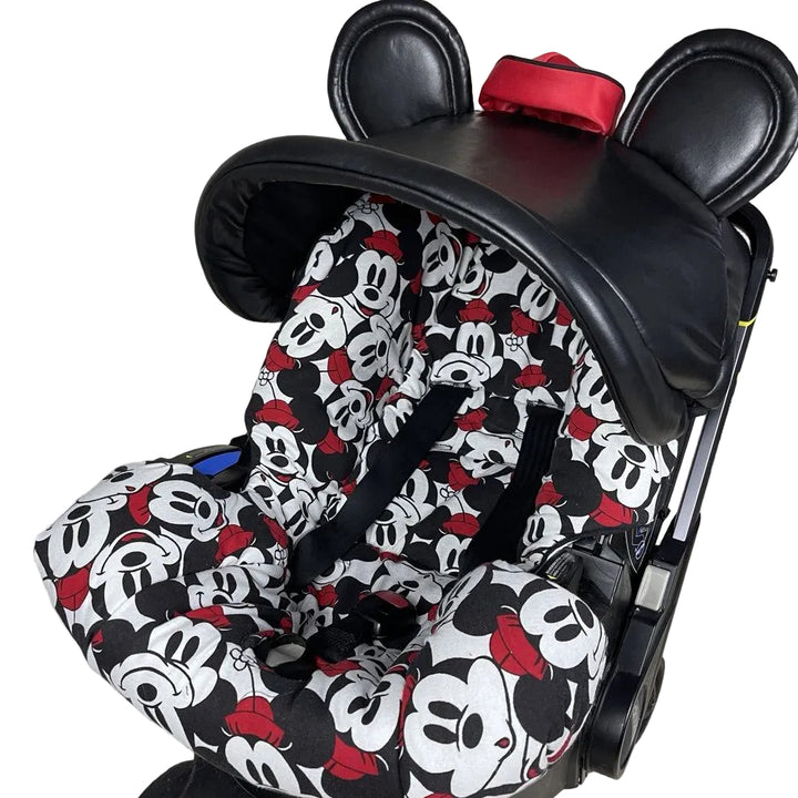 Black and Red Cartoon Baby Car Seat Cover Set