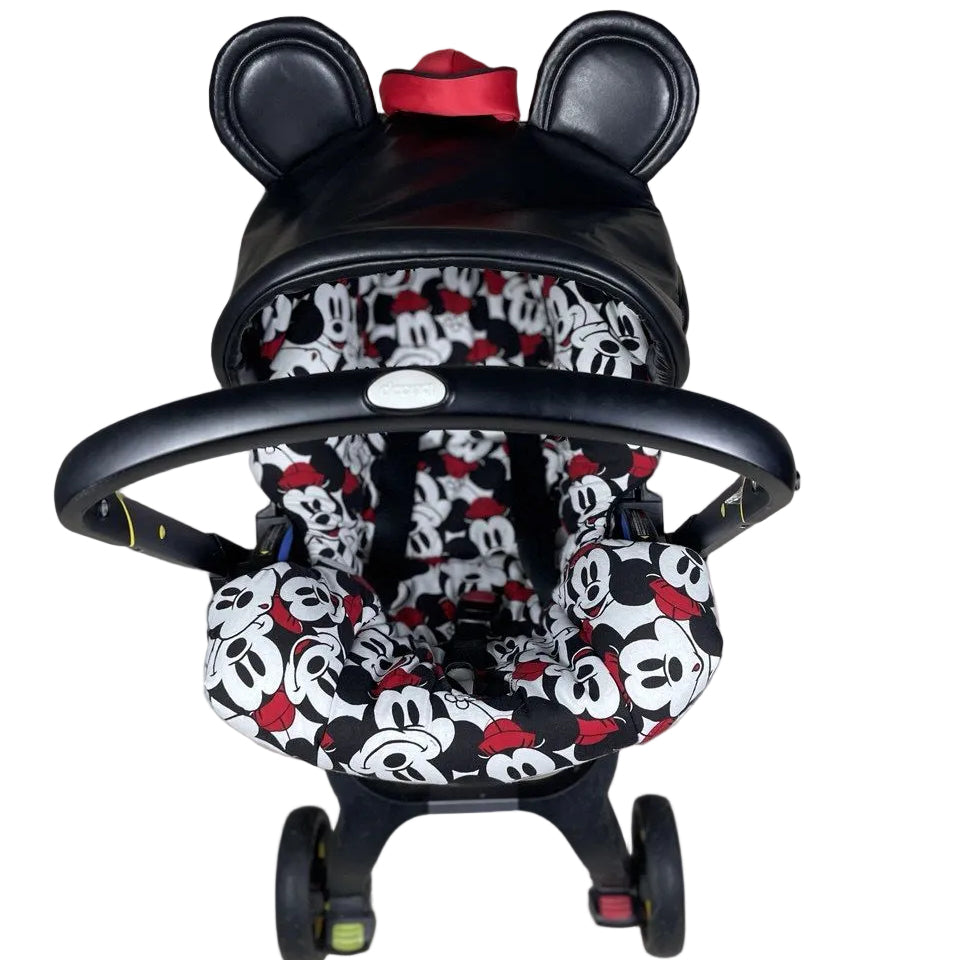 Black and Red Cartoon Baby Car Seat Cover Set