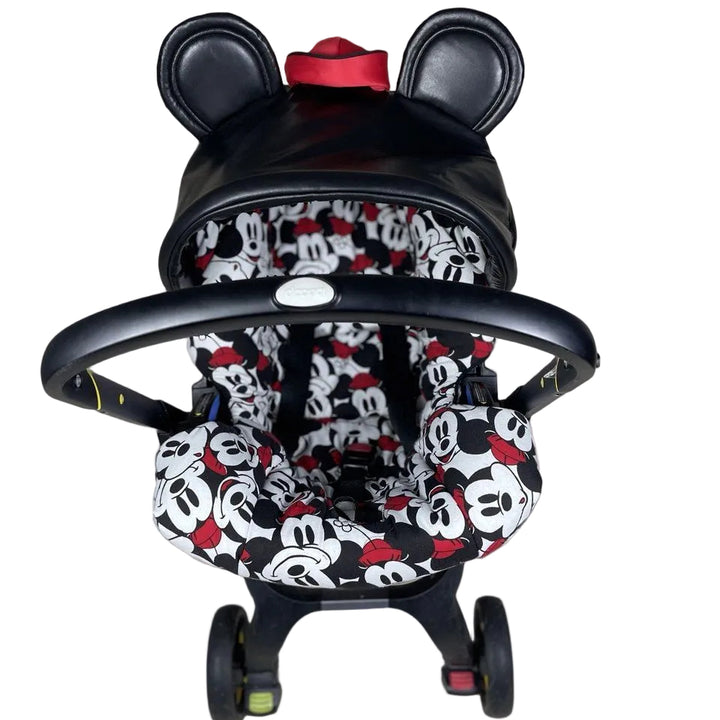 Black and Red Cartoon Baby Car Seat Cover Set