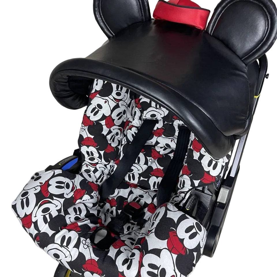 Black and Red Cartoon Baby Car Seat Cover Set