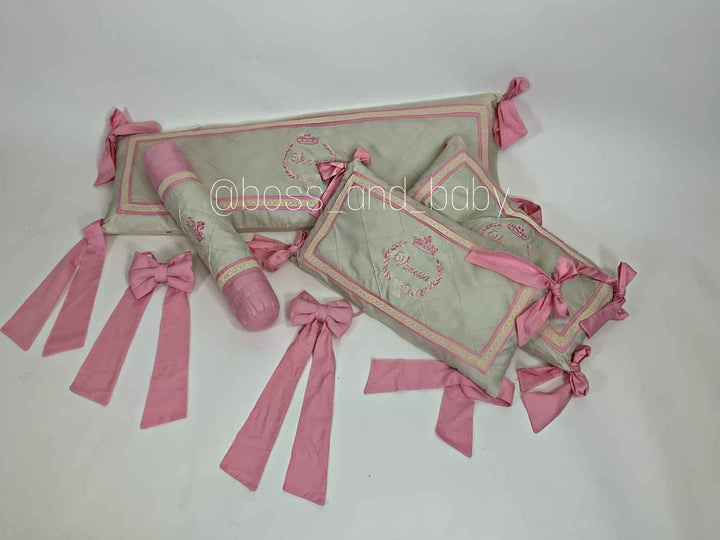 Cute Infant Purple and Pink Baby Girl Crib Bedding Set with Canopy