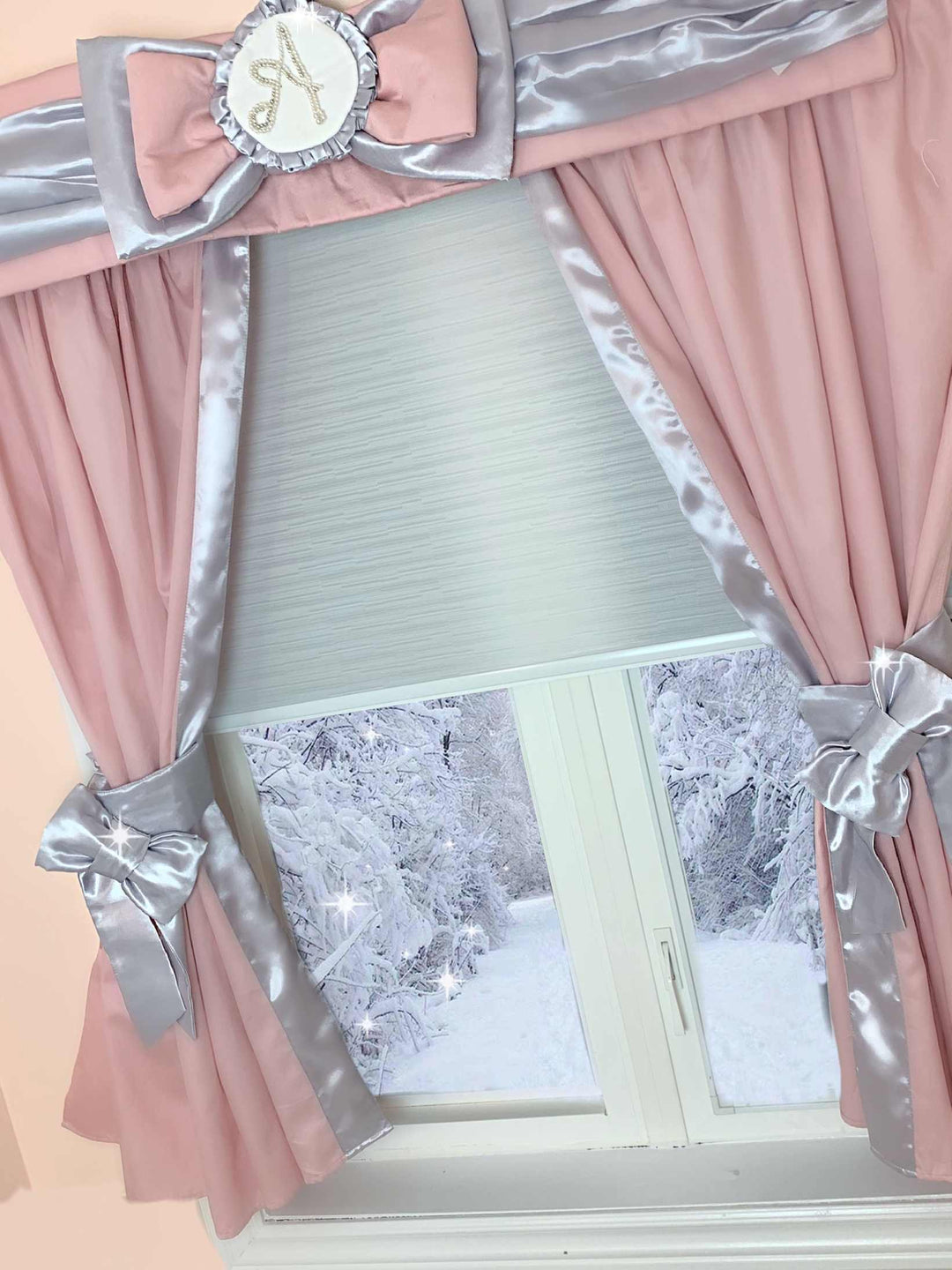 🎀 Personalized Curtains for Nursery | Custom Pink Baby Girl Room Drapes & Blinds