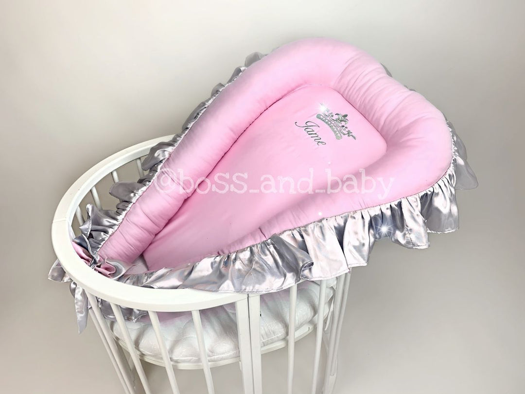 Pink Baby Nest for Girls - Customizable Newborn Co-Sleeper and Sleeper