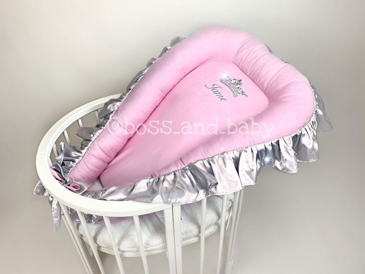 Pink Baby Nest for Girls - Customizable Newborn Co-Sleeper and Sleeper