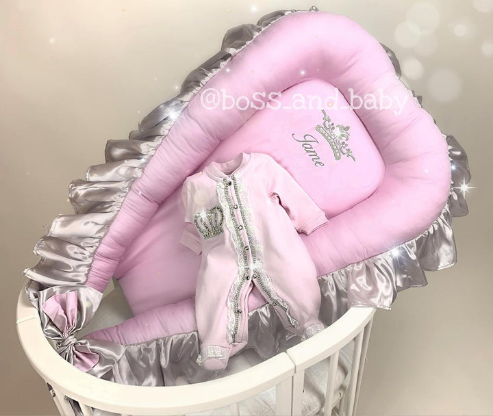 Pink Baby Nest for Girls - Customizable Newborn Co-Sleeper and Sleeper