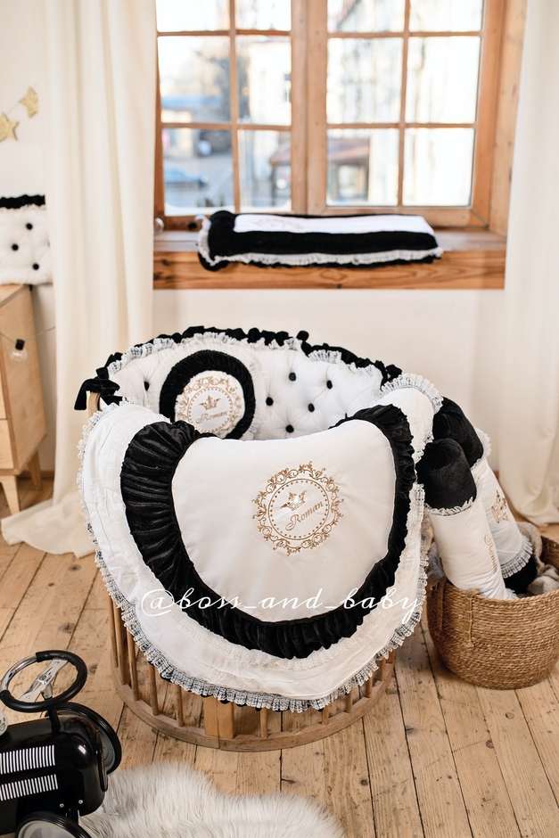 Luxury Neutral Infant Baby Boy Crib Bedding Set Customizable Options