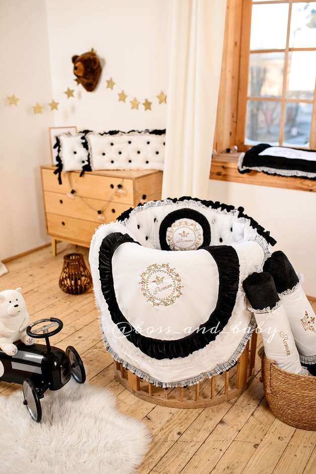 Luxury Neutral Infant Baby Boy Crib Bedding Set Customizable Options