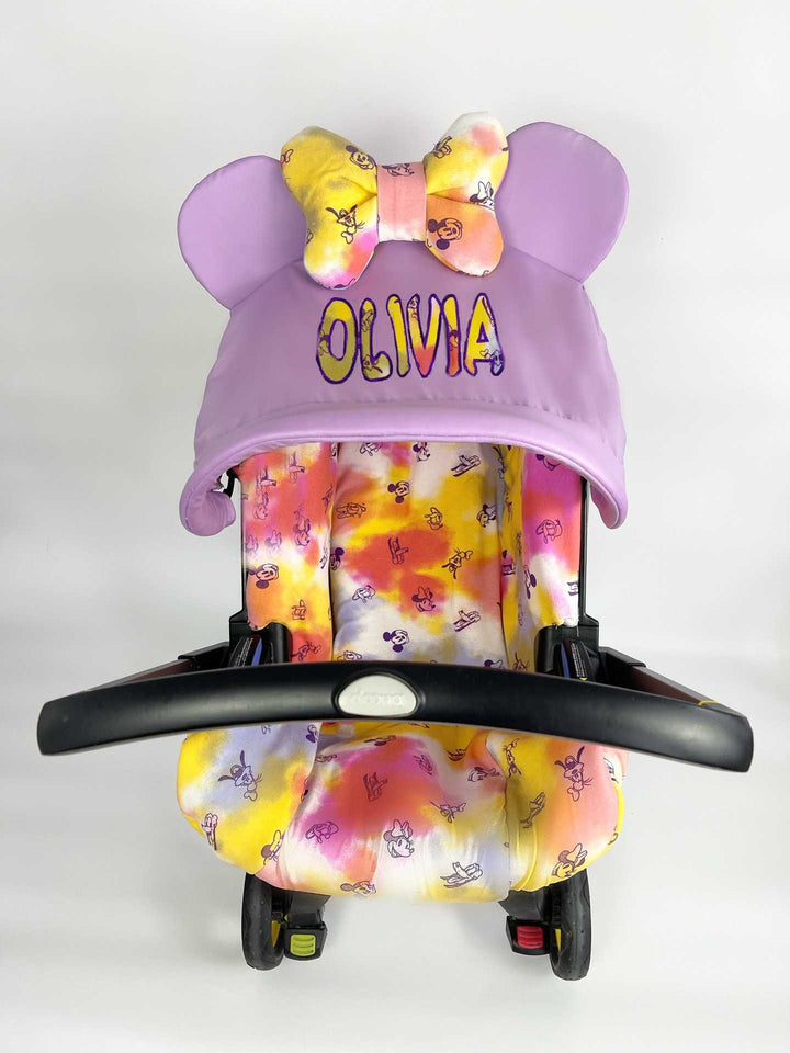 Personalized Purple Doona Car Seat Cover for Baby Girls