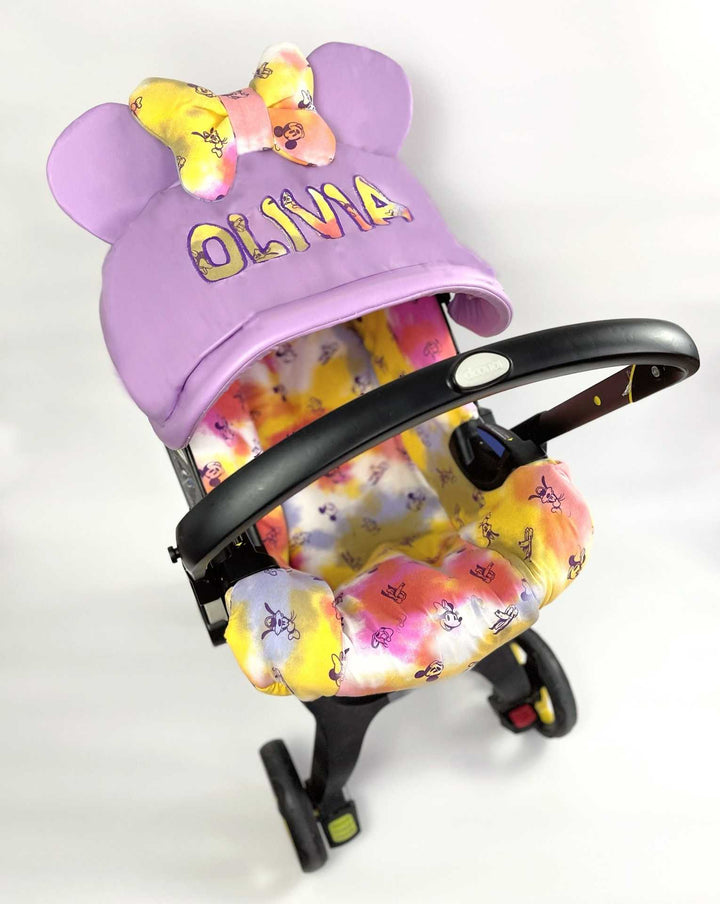 Personalized Purple Doona Car Seat Cover for Baby Girls