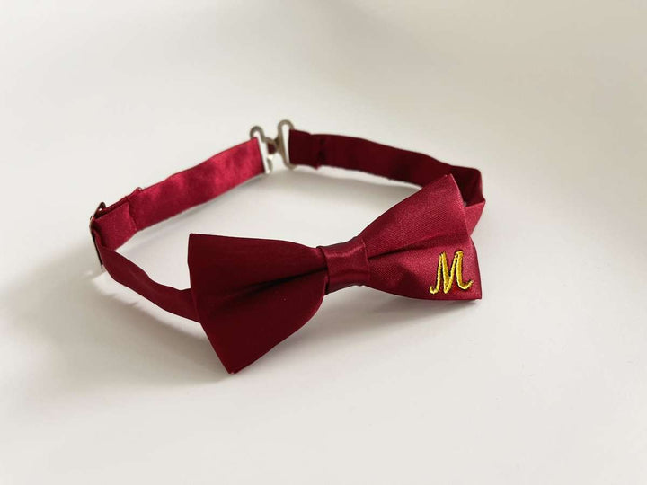 Personalized Bow Tie baby, infant, toddler, boy youth, adjustable strap, embroidered letter, monogrammed with name, baby gift