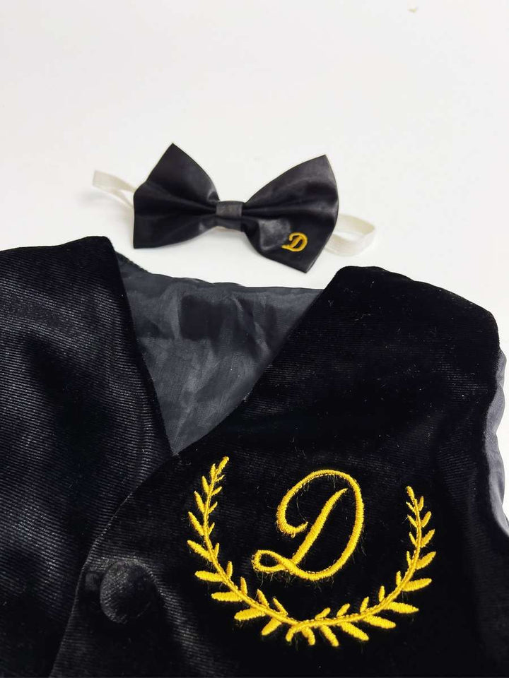 Personalized Bow Tie baby, infant, toddler, boy youth, adjustable strap, embroidered letter, monogrammed with name, baby gift