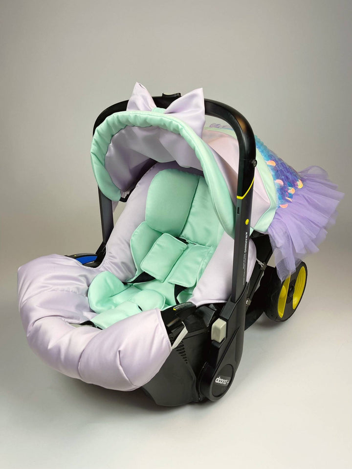 Doona & Stroller Car Seat Covers for Baby Girls – Unicorn & Mermaid Themes