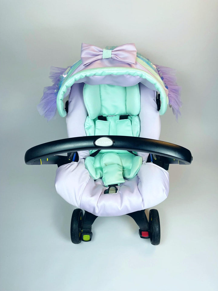 Doona & Stroller Car Seat Covers for Baby Girls – Unicorn & Mermaid Themes