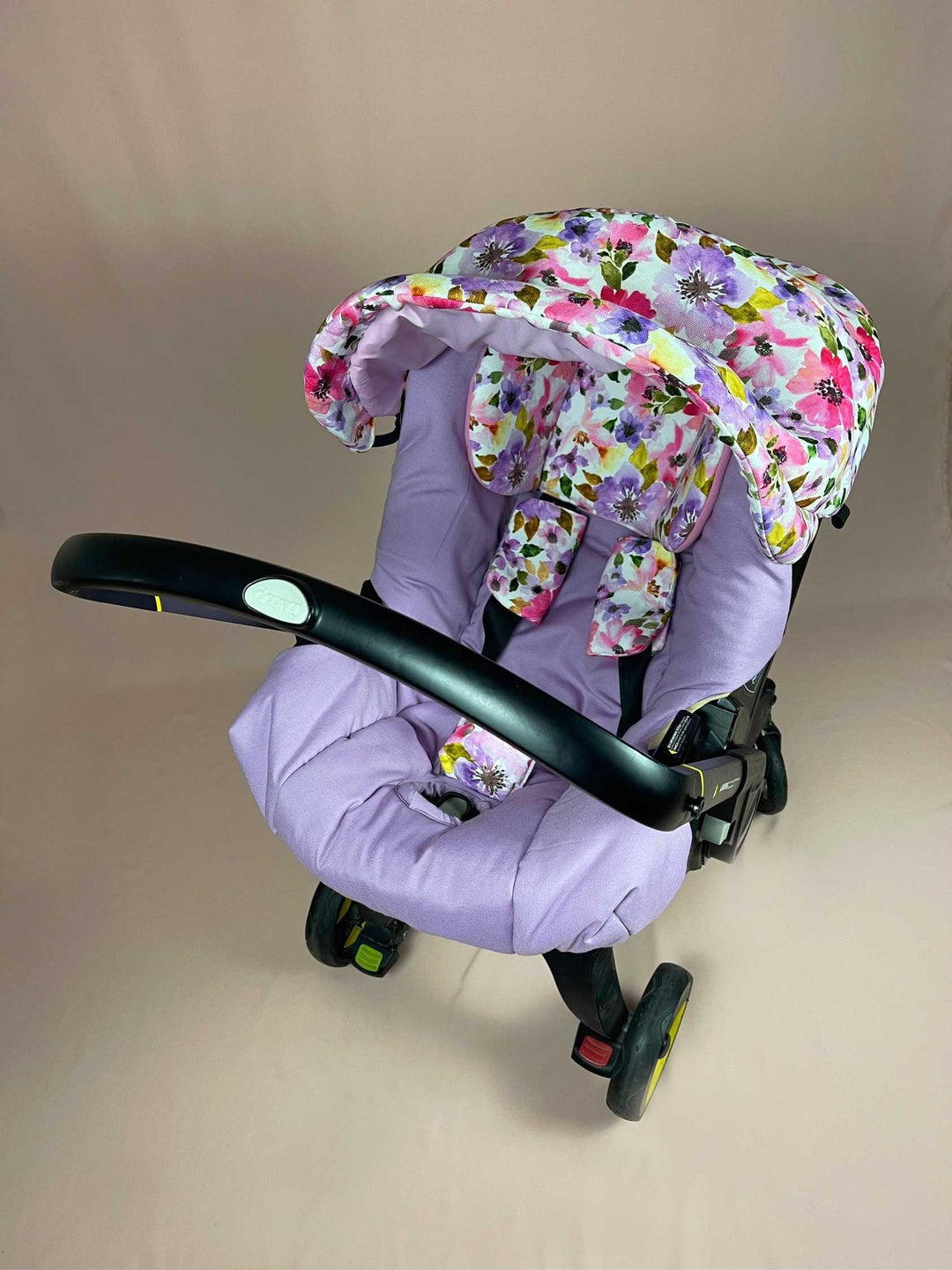 Purple Floral print Stroller & Car Seat Cover for Infant
