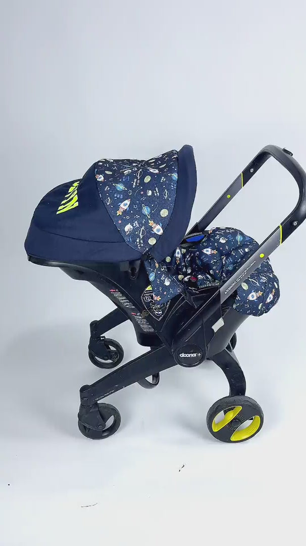 Personalized Outer Space Doona Car Seat Cover | Custom Baby Boy Car Seat, Stroller, and Infant & Toddler Accessories