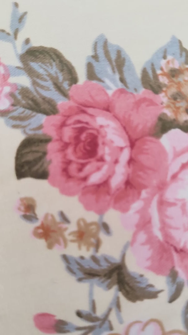 Farmhouse Theme Peach Floral Baby Girl Crib Bedding Set Ruffled Skirt