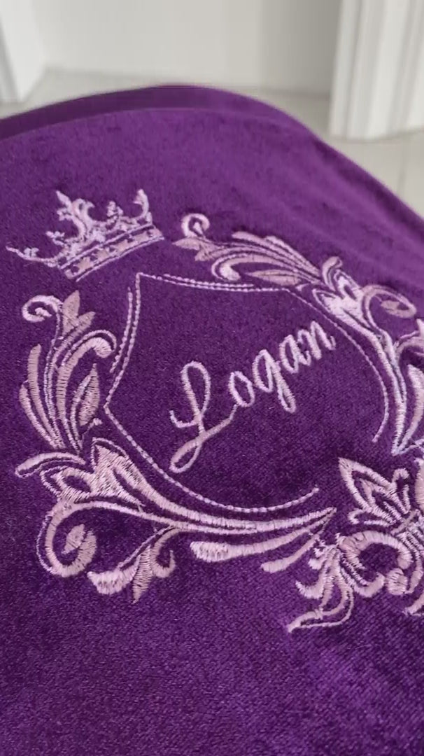 Violet & Purple Baby Girl's Car Seat Accessories - Custom Doona Covers, Designer Canopy & Personalized Diaper Bags for Infants & Stroller