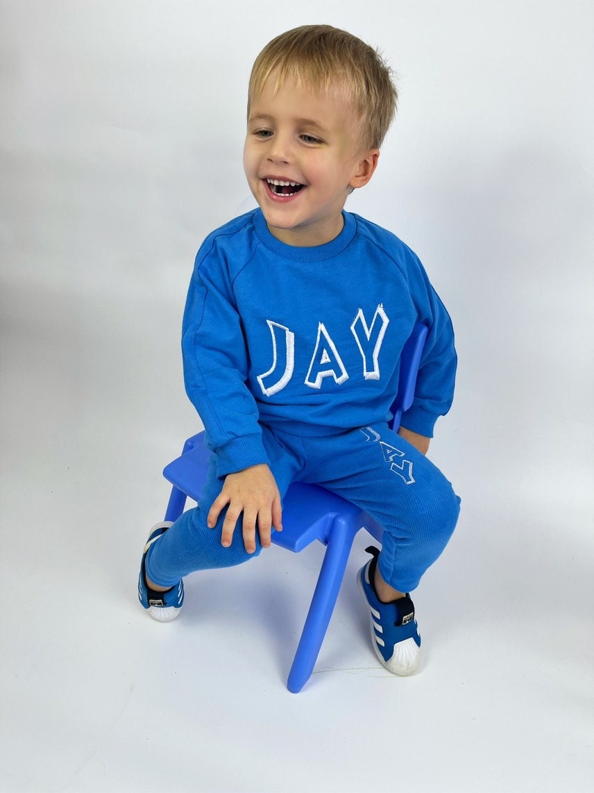 Organic Cotton Personalized Baby Sweater & Jogger Set