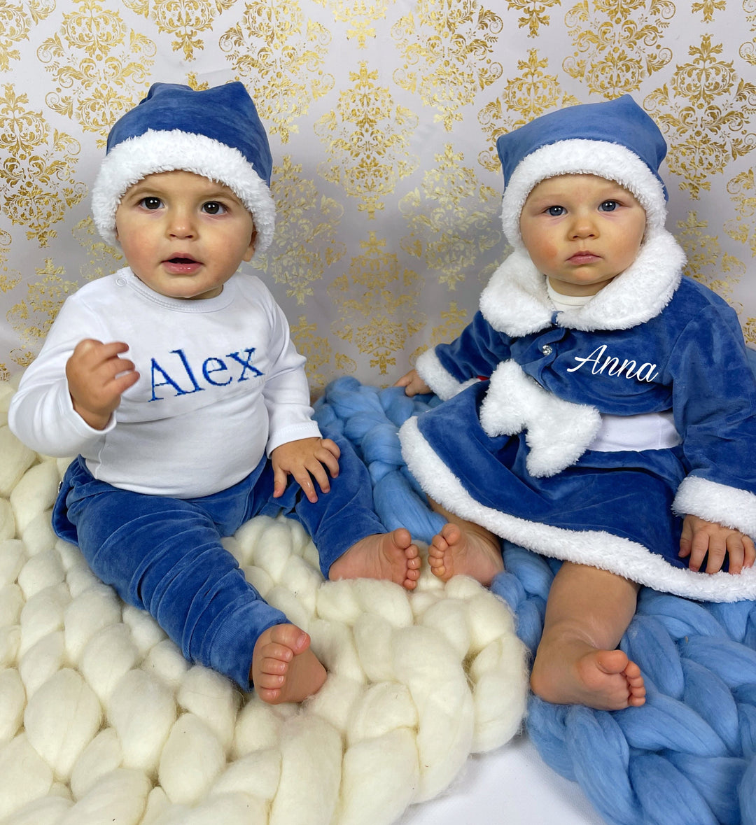Personalized Baby Christmas Outfit – Romper, Onesie & Pajamas