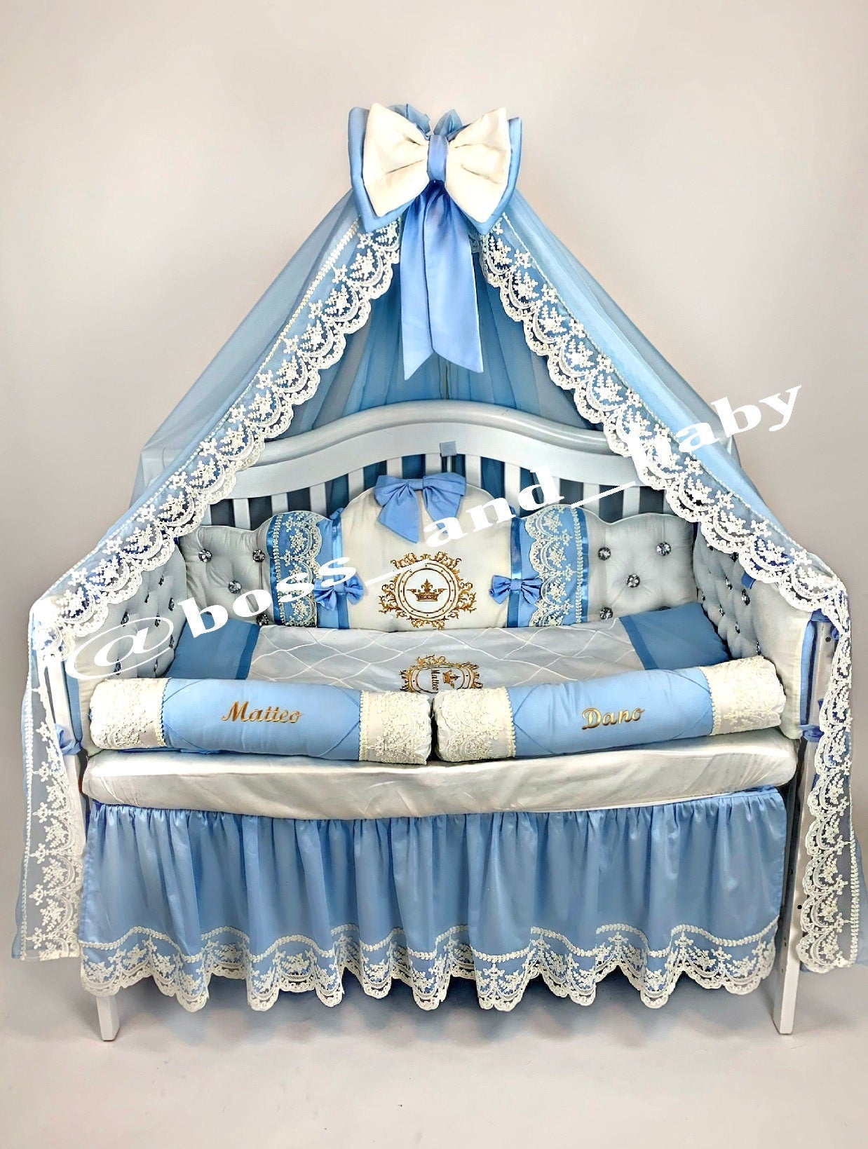 Satin crib bedding fashion sets